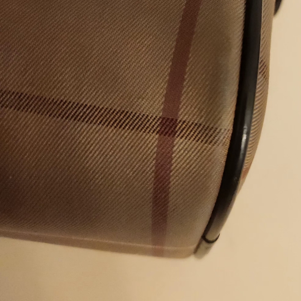 Burberrys Brown Nova Check Plaid Canvas And Leather Bag. Gorgeous Vintage Bag! - Picture 10 of 16